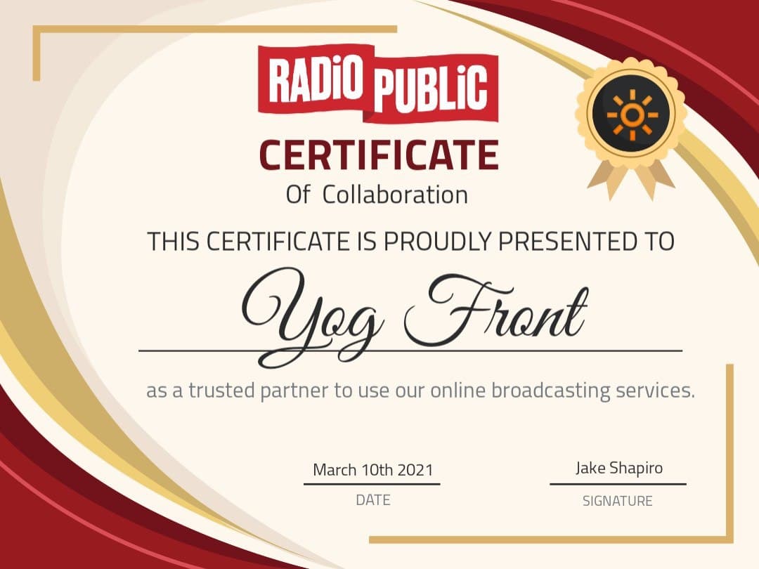 Radio Public : Yog Front